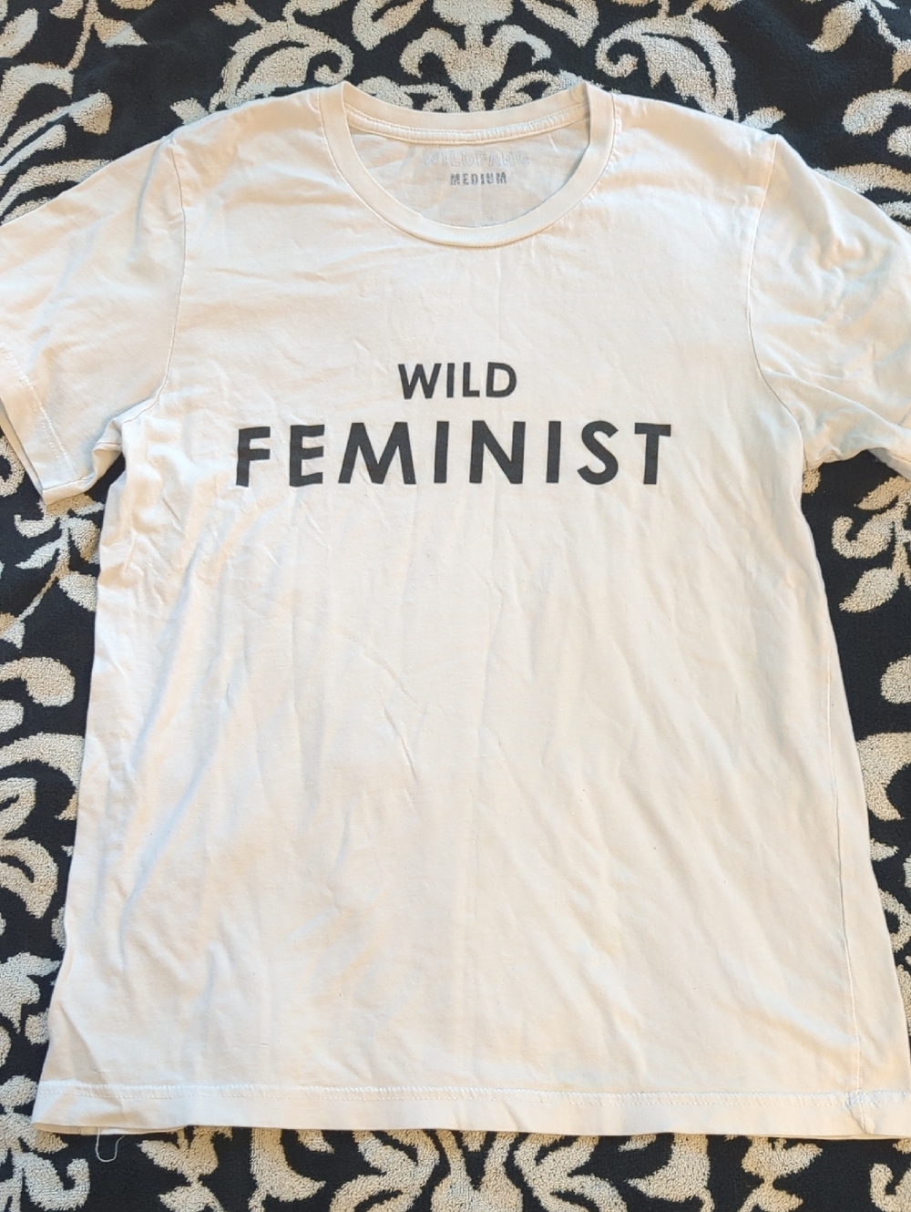 Wildfang White "WILD FEMINIST" Graphic Tee M